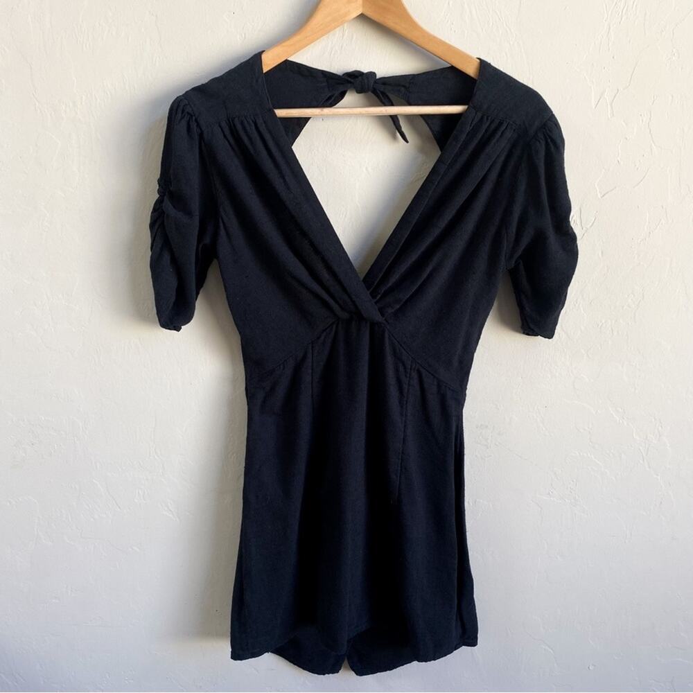 Free People Black Cut Out Mini Dress